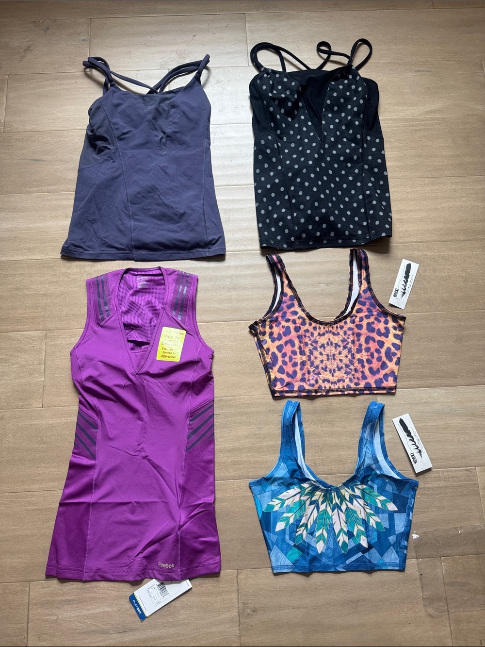 Lot of 5: lululemon athletica nike, Teeki bra tops, sports, fitted athletic tank